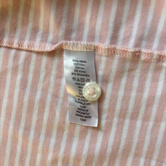 B Draddy Polo Shirt Mens Size L Pink/White Striped Copperhead Innisbrook Logo - Picture 9 of 9